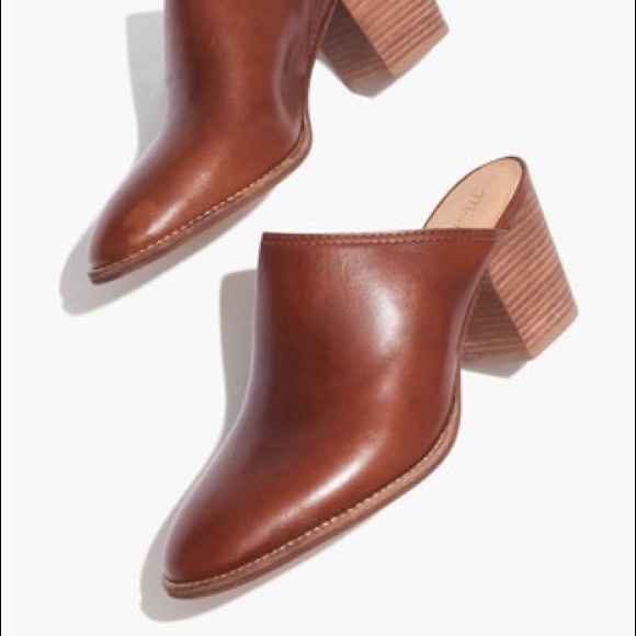 Madewell Harper Mule | saddle brown leather - Picture 2 of 7